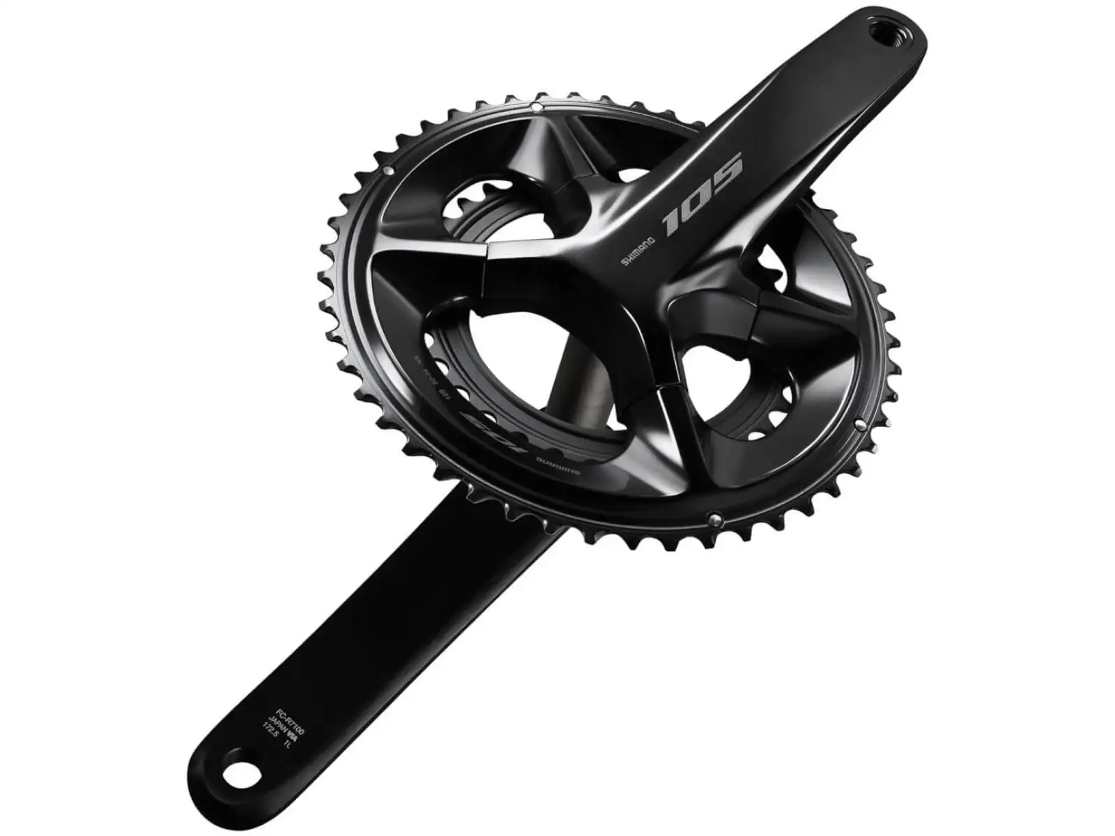 Shimano 105 FC-R7100 2×12-fach Rennradkurbeln 50-34 Zähne Schwarz