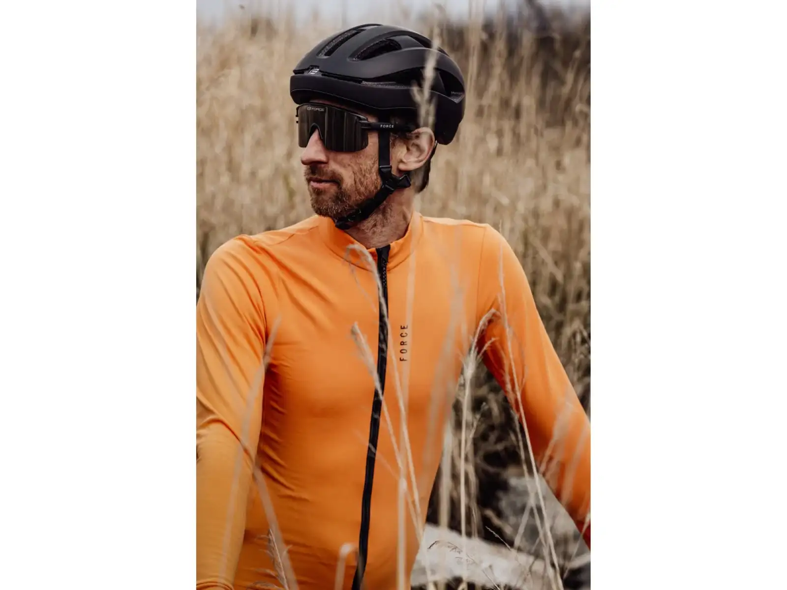 Force Endless Radtrikot Langarm orange