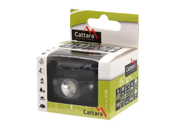 Cattara Stirnlampe LED 80 lm schwarz