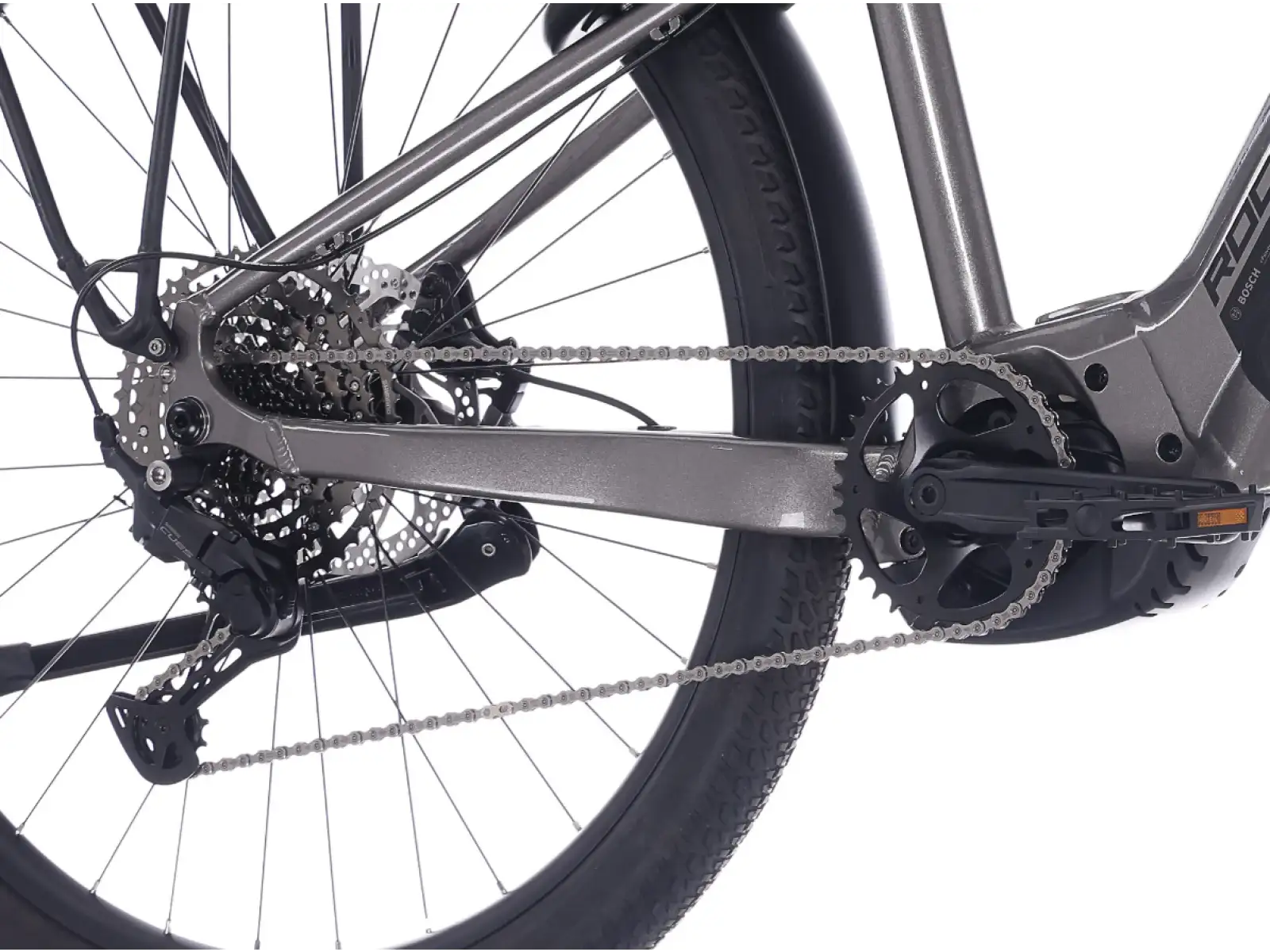 Rock Machine eBlizz B90T E-Mountainbike Gloss Stone Grey