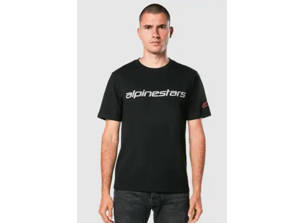 Alpinestars Wordmark Herren T-Shirt Schwarz/Grau/Rot