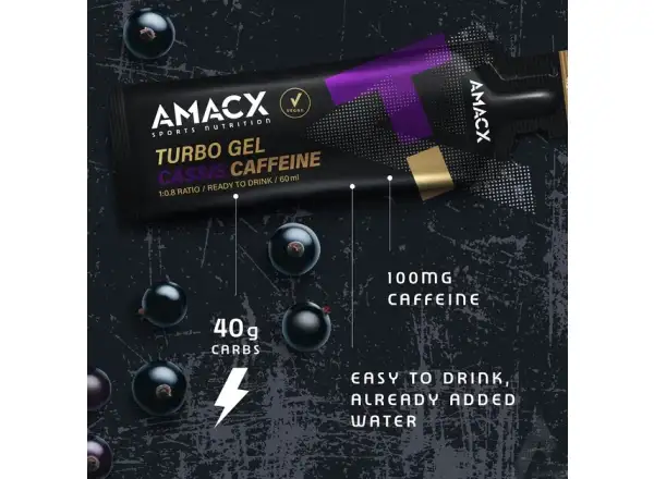 Amacx Turbo Gel Cassis Koffein - 60 ml
