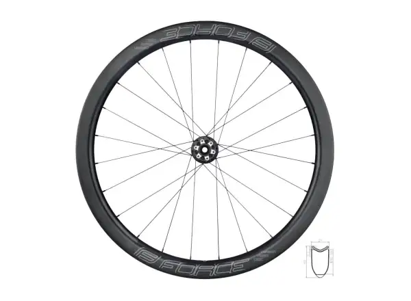 Force Team Karbon Disc Rennrad Laufrad 12x100 mm vorne Schlauchreifen