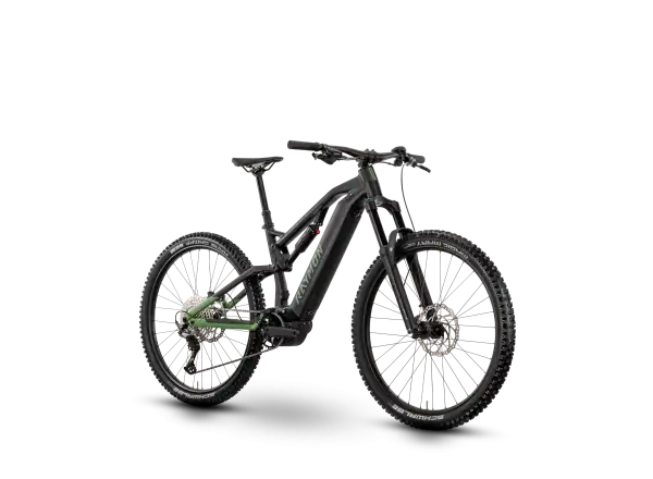 Raymon Trailray 150 vollgefedertes E-Bike black/resedagreen/citron