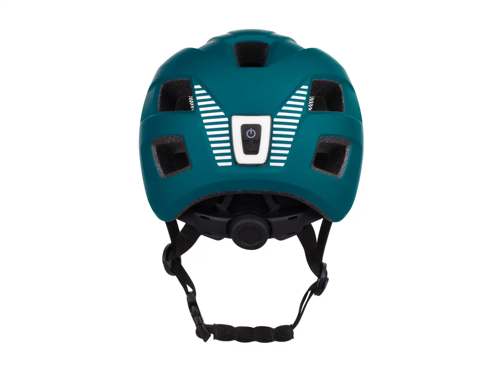 Force Zebu Kinderhelm mit Blinklicht petrol
