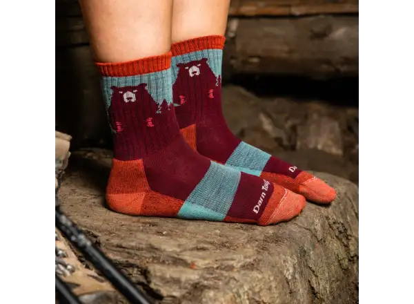 Darn Tough Bear Town Socken – Damen – Burgundy