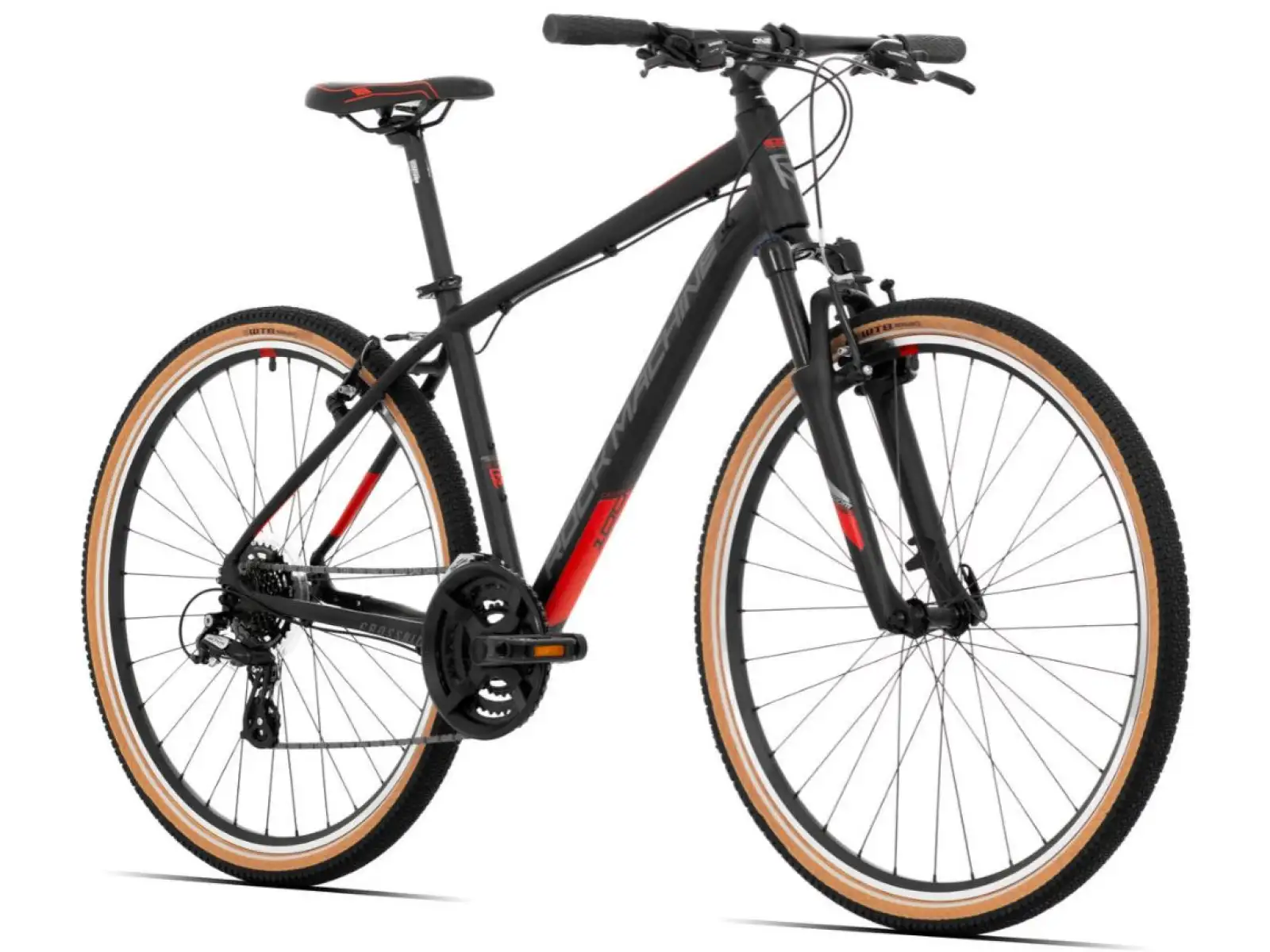 Rock Machine CrossRide 100 matt schwarz/dunkelgrau/ziegelrot Trekkingrad AUSSTELLUNGSMODELL