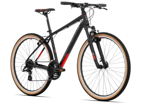 Rock Machine CrossRide 100 matt schwarz/dunkelgrau/ziegelrot Trekkingrad AUSSTELLUNGSMODELL