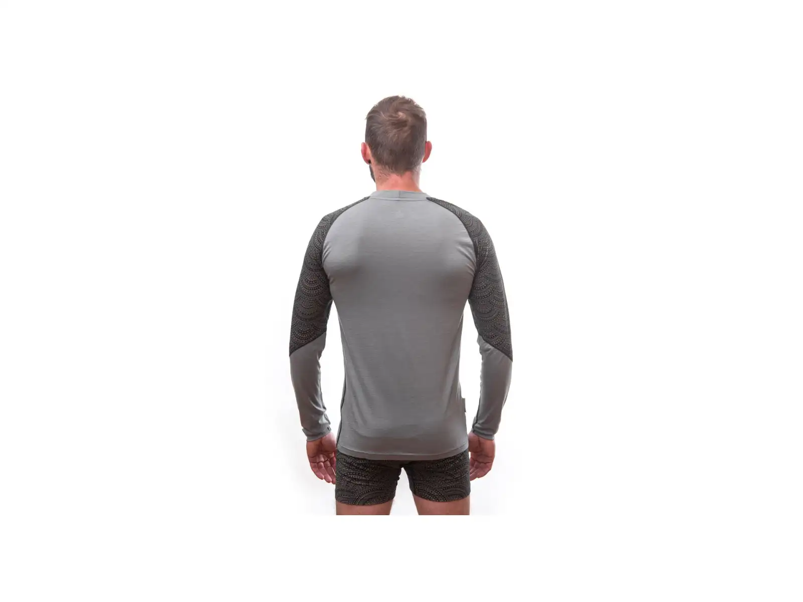 Sensor Merino Impress Herren T-Shirt Langarm grau/Maori