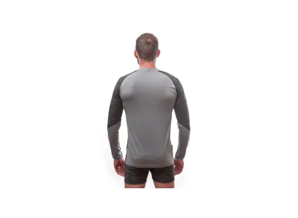 Sensor Merino Impress Herren T-Shirt Langarm grau/Maori