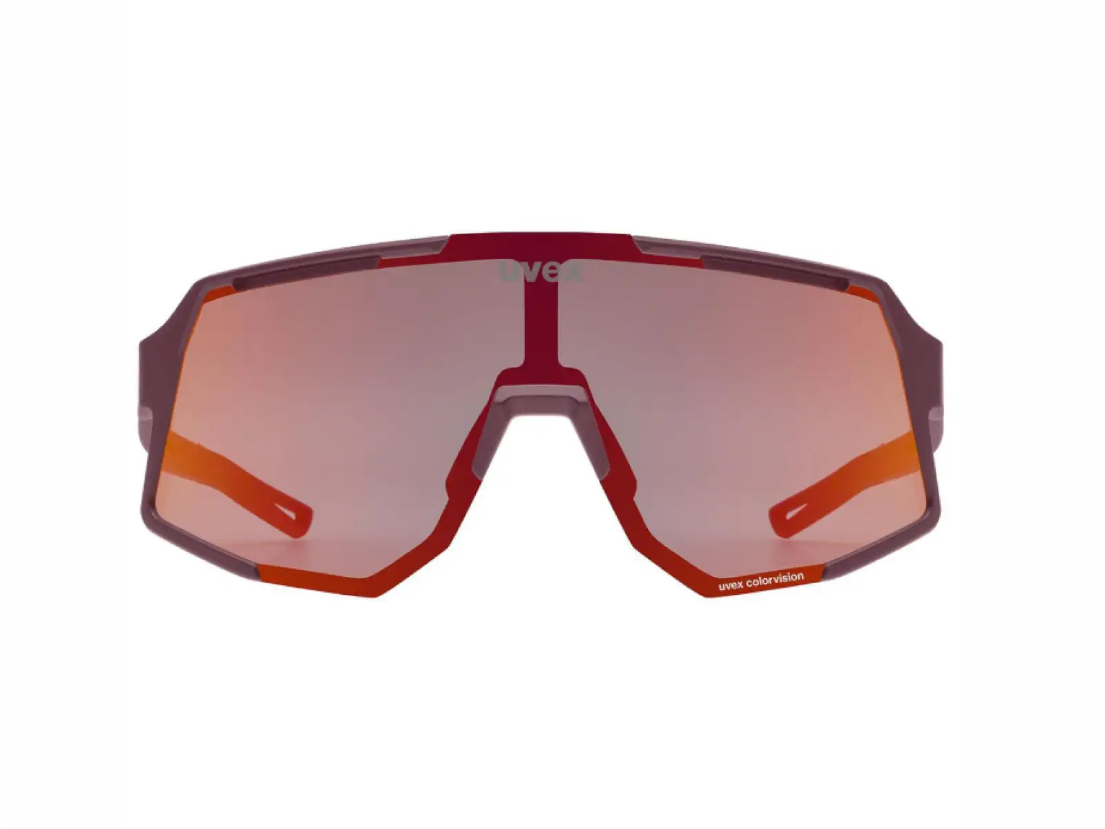 Uvex Sequenze CV Fahrradbrille Burgundy matt/Mirror Red