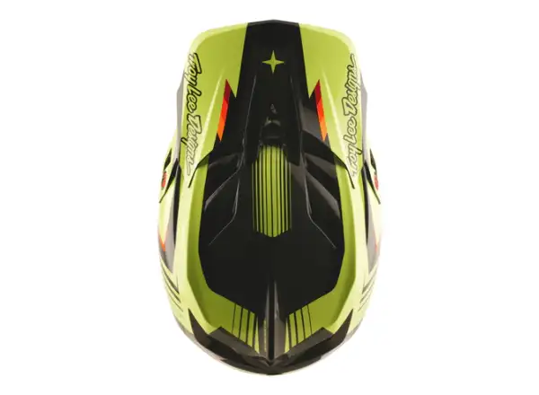 Troy Lee Designs D4 Polyacrylite Qualifier Helm schwarz/gelb