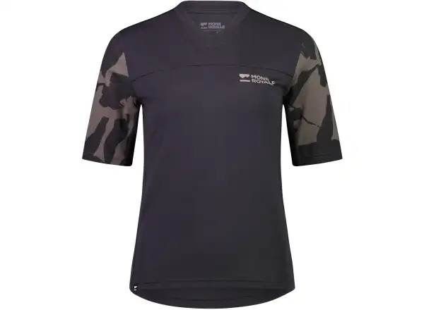 Mons Royale Redwood Enduro VT Damen-Trikot mit 3/4-Ärmel in Schiefer-Fragmenten