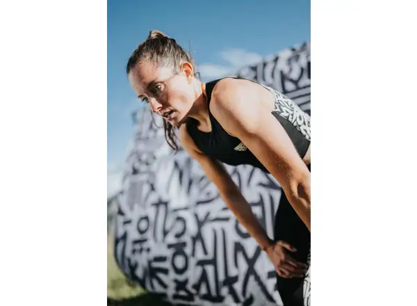 Dynafit Trail Crop Top Damen ärmelloses Trikot Black Out