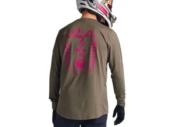 Troy Lee Designs Ruckus Ride Tee Herrenshirt Langarm Fangs Olive