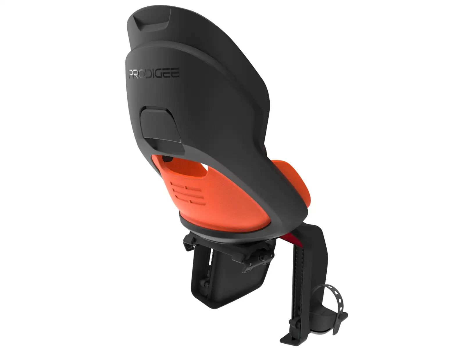 Prodigee Icon Kindersitz hinten am Träger schwarz/orange