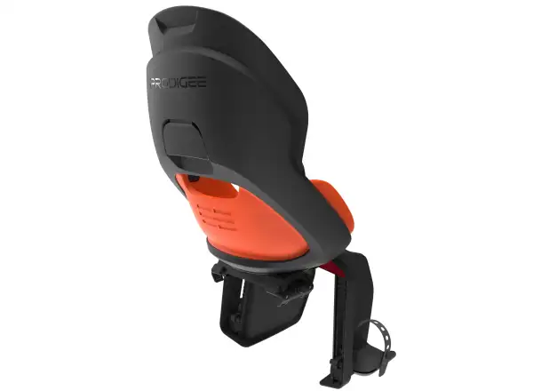 Prodigee Icon Kindersitz hinten am Träger schwarz/orange