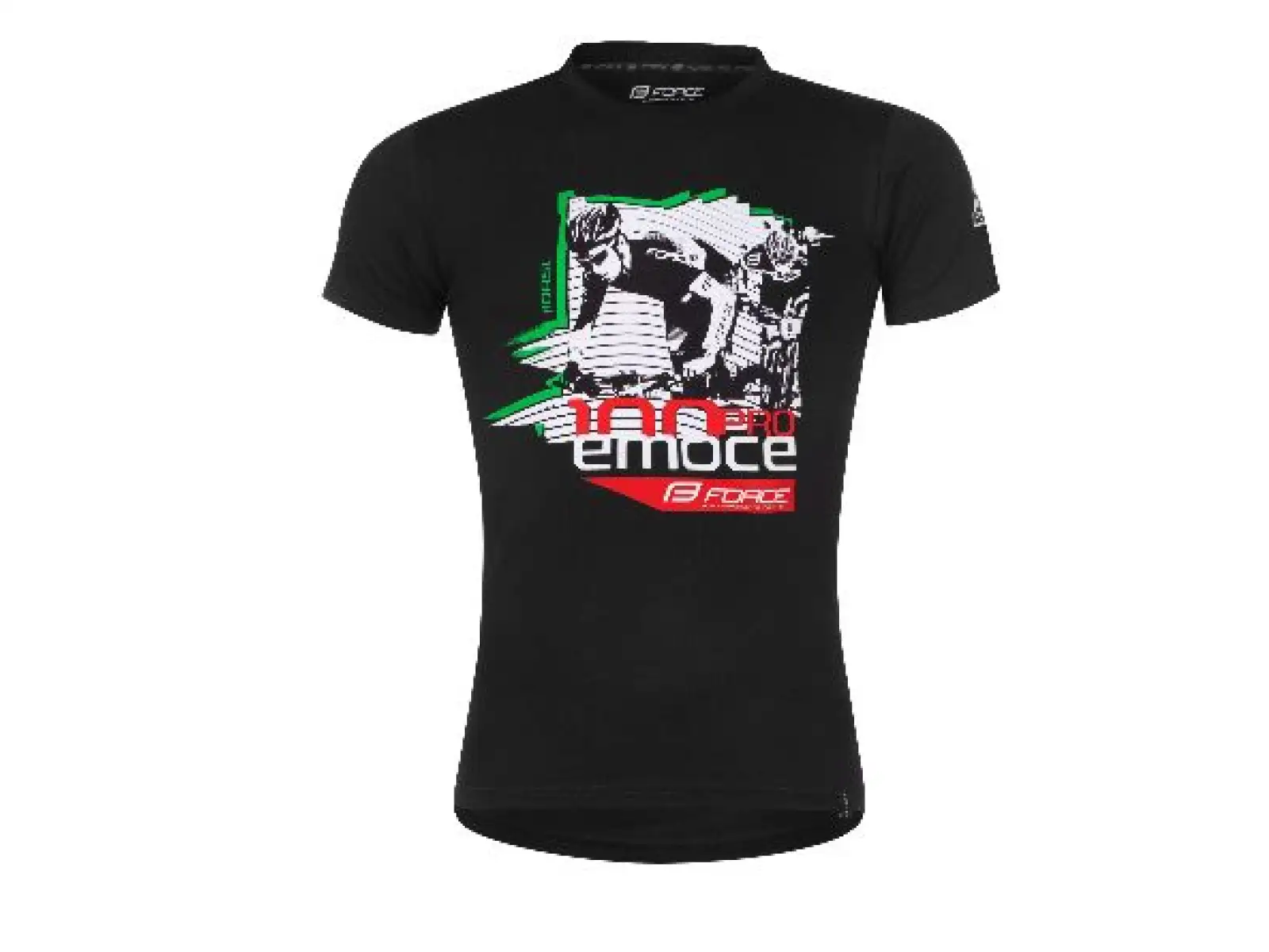 Force Stricken Herren T-Shirt Kurzarm Schwarz