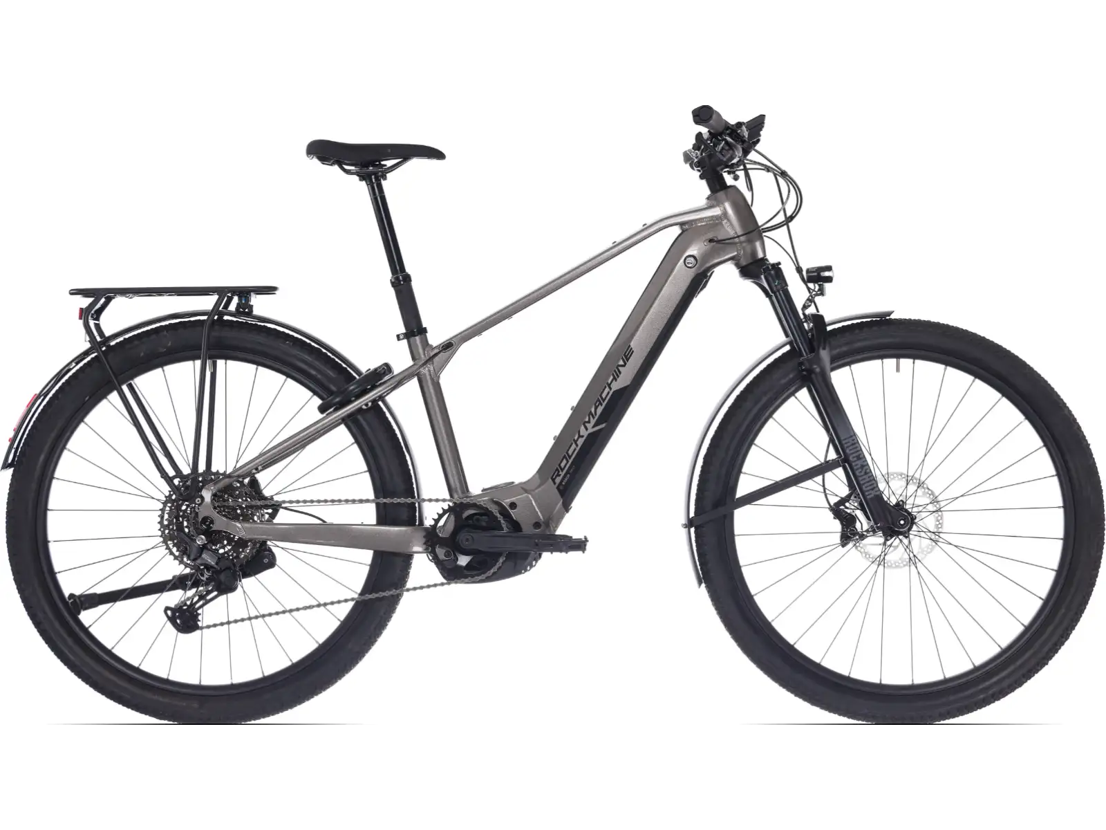 Rock Machine eBlizz B90T E-Mountainbike Gloss Stone Grey