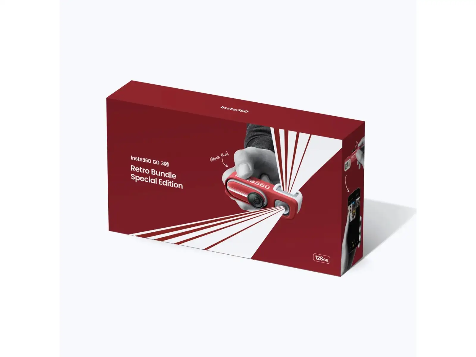 Insta360 GO 3S Kamera Retro Bundle 64 GB Sonderedition rot