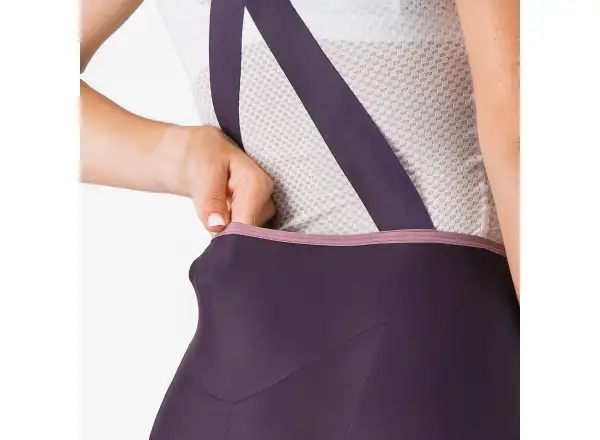 Castelli Prima 2 DT Damen-Trägerhose mit Sitzpolster Dark Night Shade/Deep Purple