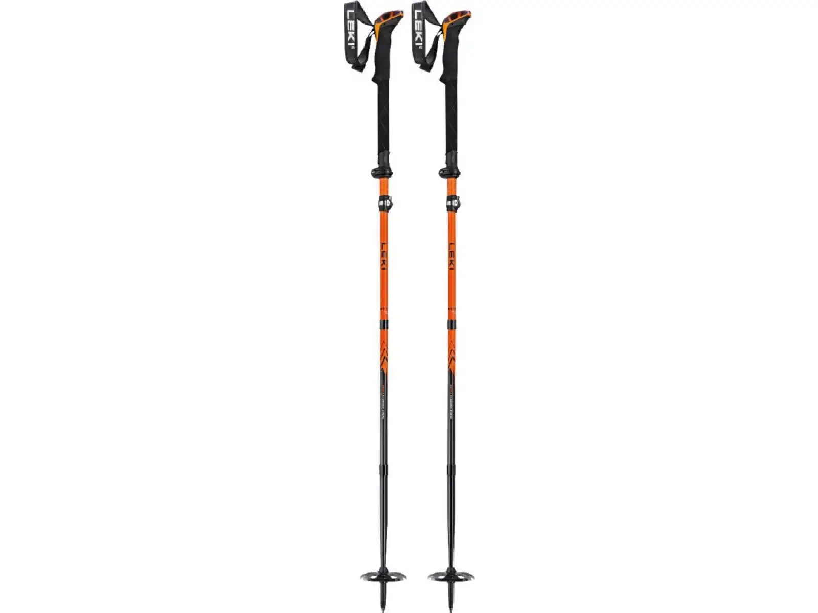 Leki Sherpa FX Carbon Strong faltbare Trekkingstöcke Orange/Denim blue
