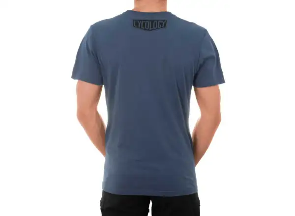 Cycology Road Trip MTB Herren-T-Shirt mit kurzen Ärmeln blau Größe M