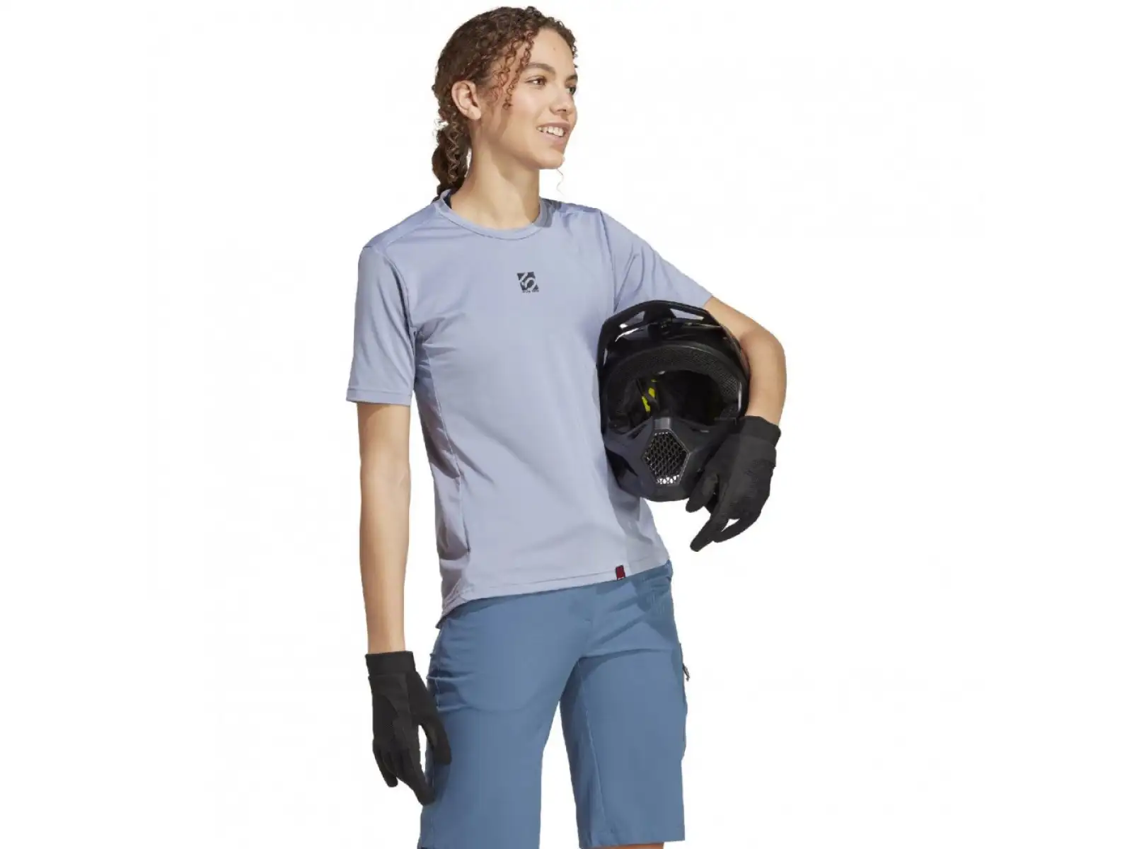 Five Ten TrailX Damen-Fahrradtrikot kurzarm Silber-Violett