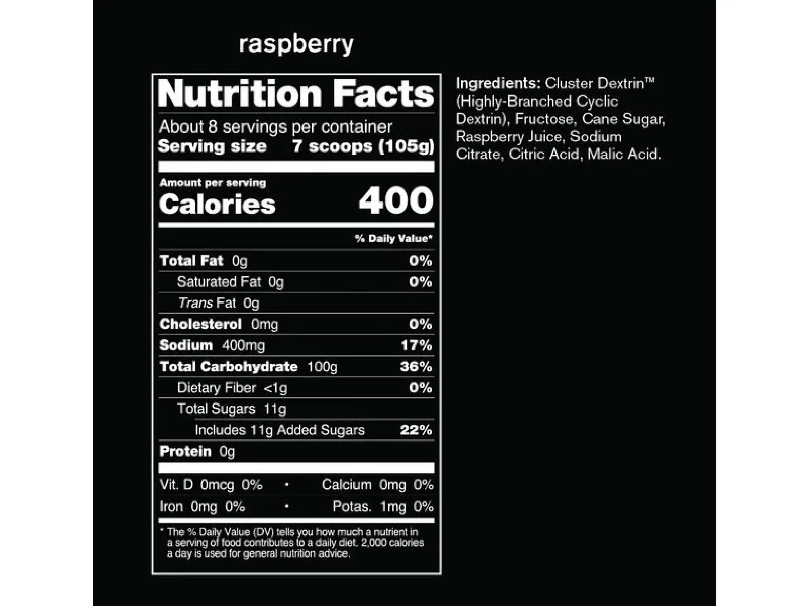 Skratch Labs Super High Carb Sport Drink Mix 840 g Himbeere
