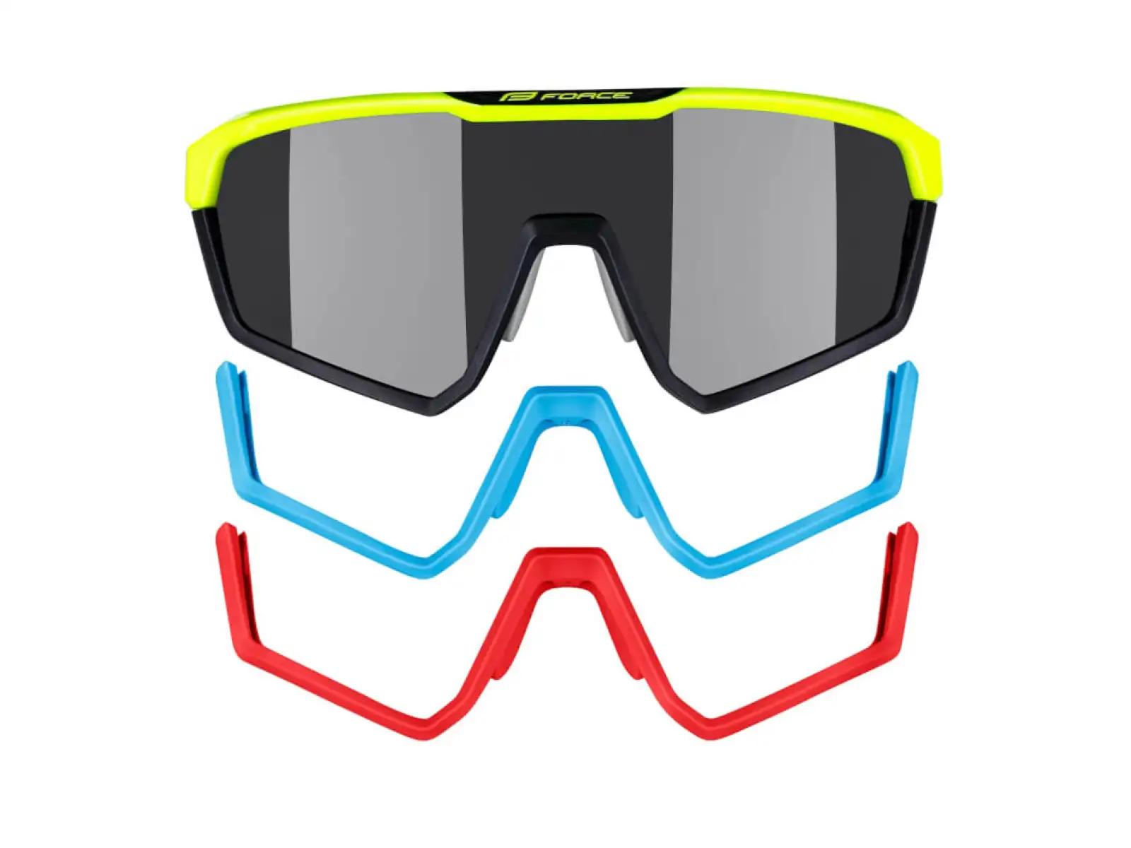 Force Apex Brille in fluo-schwarz/schwarzer Linse