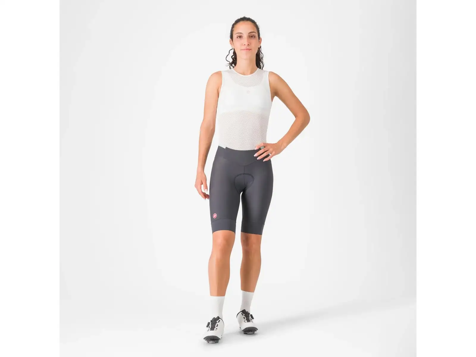 Castelli Prima 2 Damen Shorts mit Einsatz Dark Gray/Pool Blue
