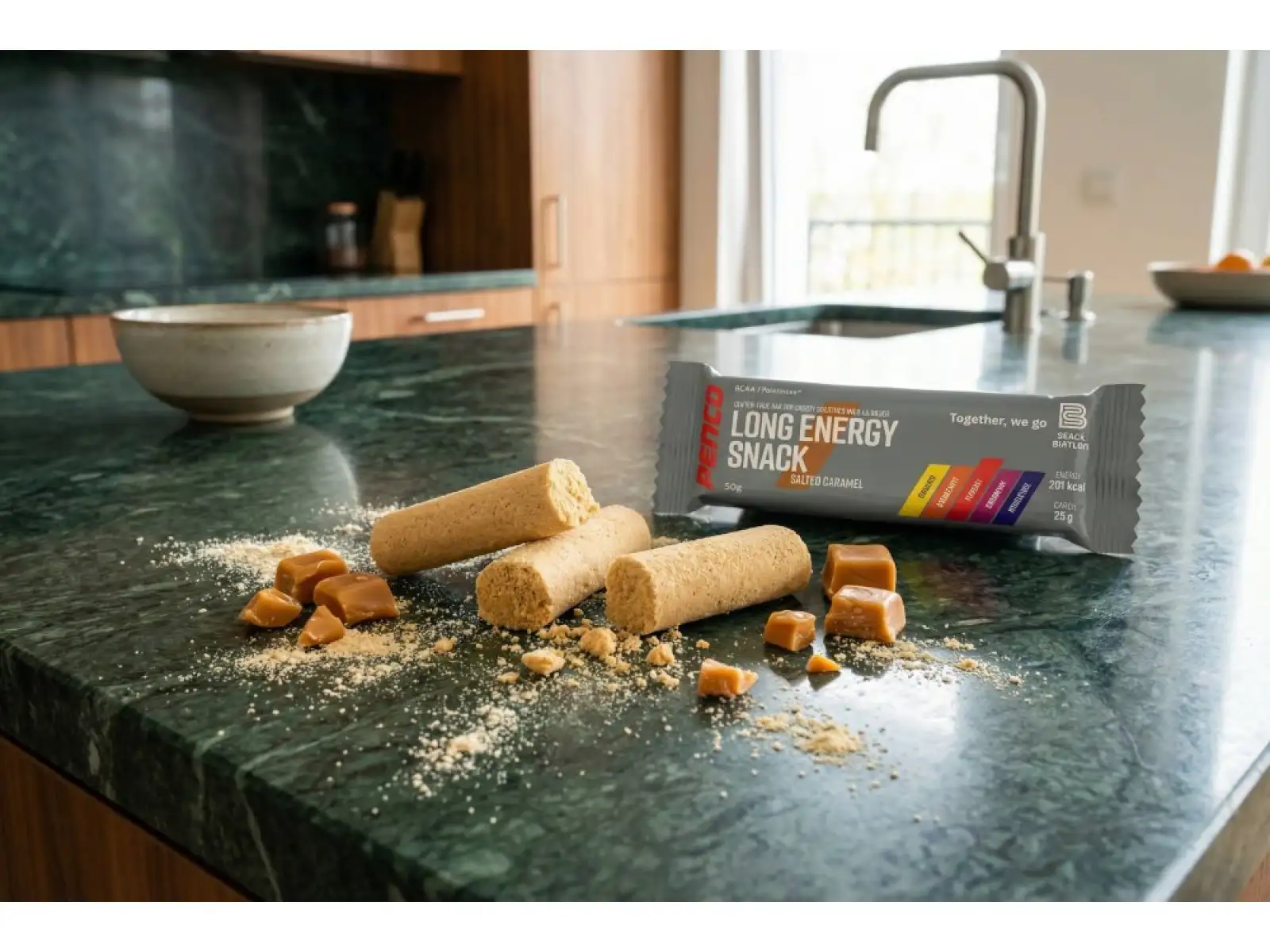 Penco Long Energy Snack 50g salziger Karamell.