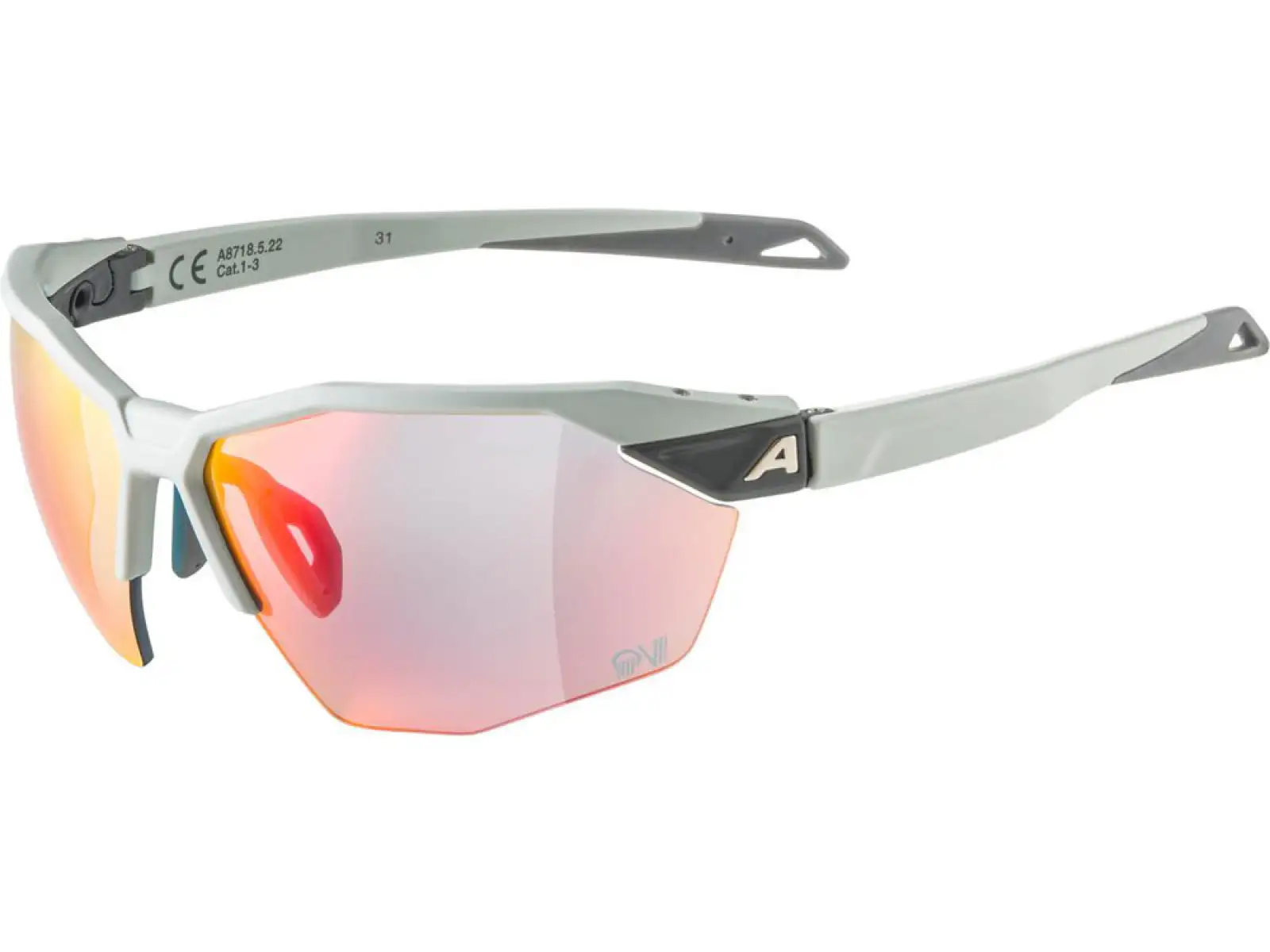 Alpina Twist Six HR QV Brille Smoke Grey Matt
