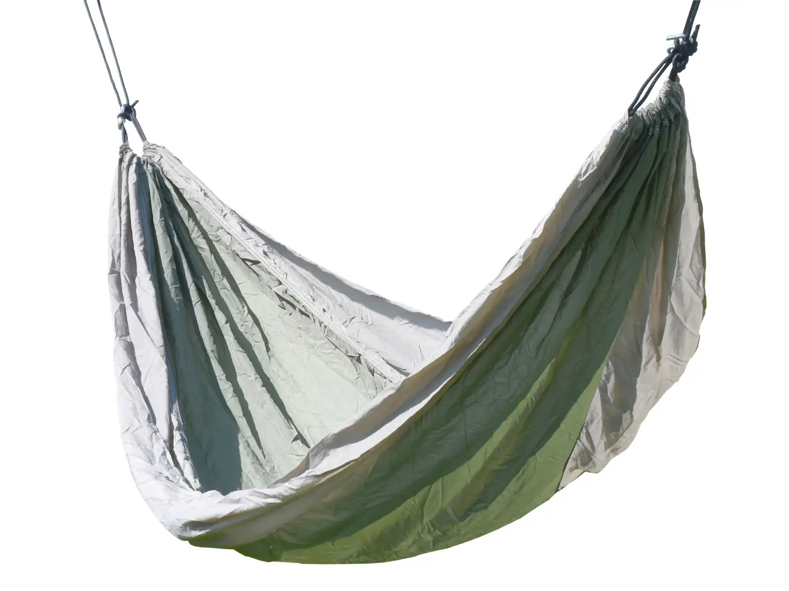 Cattara Hängematte aus Nylon in Grün-Braun