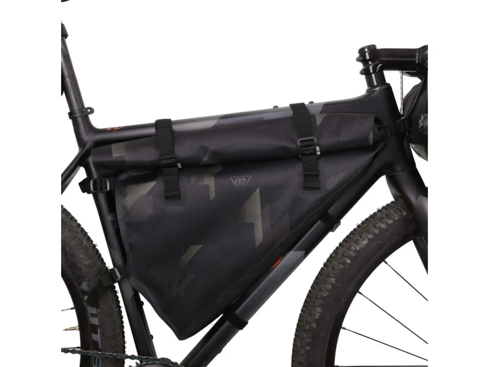 Woho X-Touring Dry Rahmentasche 9 l Cyber-Camo Diamond Schwarz Größe M.