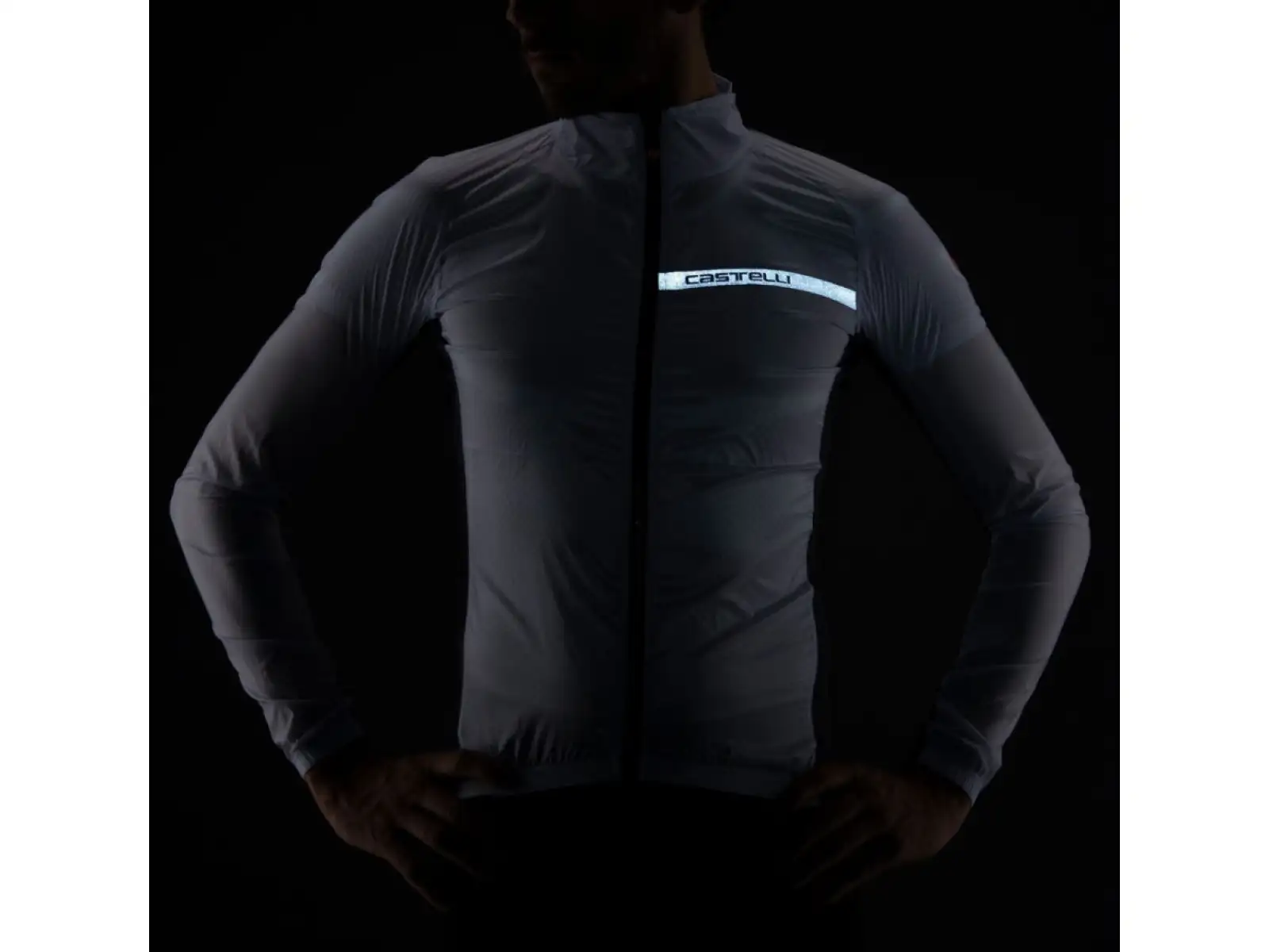 Castelli Squadra Stretch Herrenjacke light black/dunkelgrau