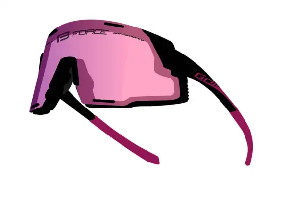 Force Grip Fahrradbrille Schwarz/Rosa