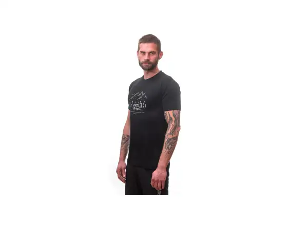 Sensor Merino Active PT Van Life Herren T-Shirt kurzarm schwarz