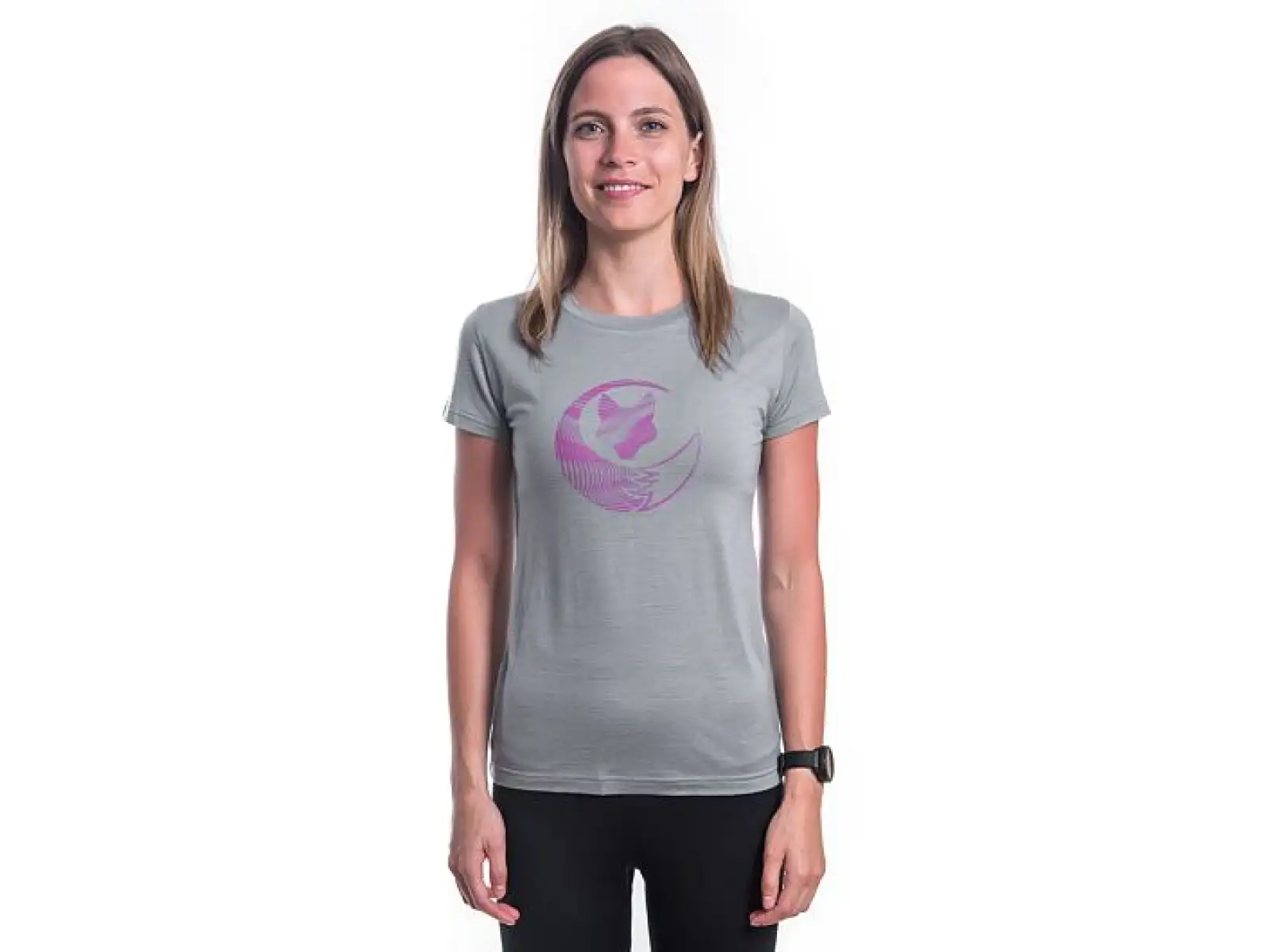 Sensor Merino Active Fox Damen T-Shirt kurzarm grau