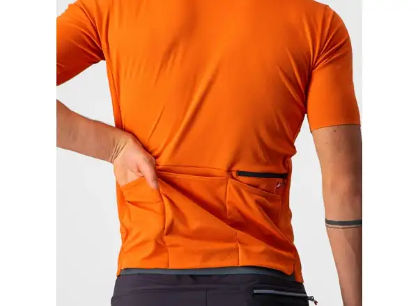 Castelli Unlimited AR Herrentrikot mit kurzen Ärmeln Orange Rost