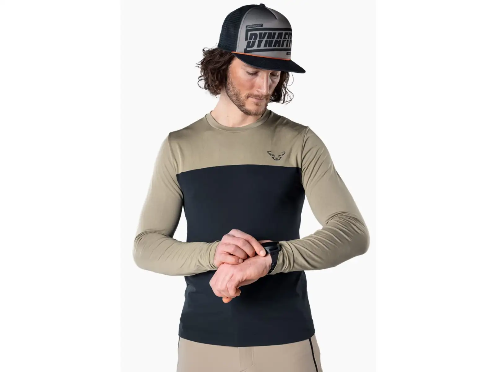 Dynafit Traverse S-Tech Herrenlangarmshirt Blaubeere/Fels-Khaki