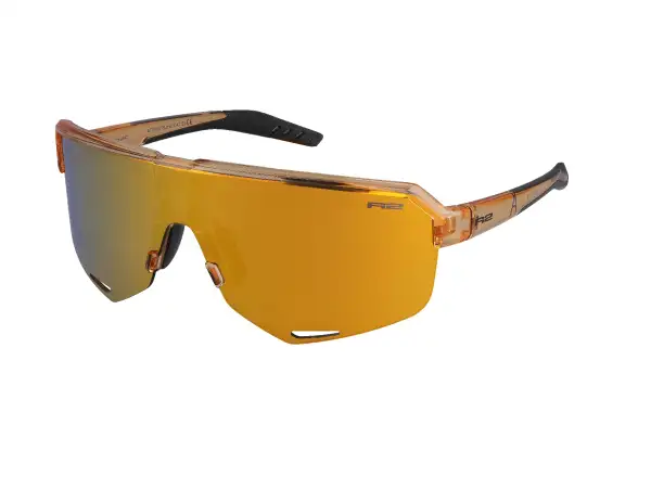 R2 Fluke Sonnenbrille bernsteinfarben/braun/goldchrom