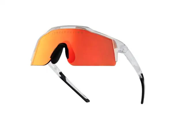 Force Nitro Junior Fahrradbrille transparent/rot verspiegeltes Glas