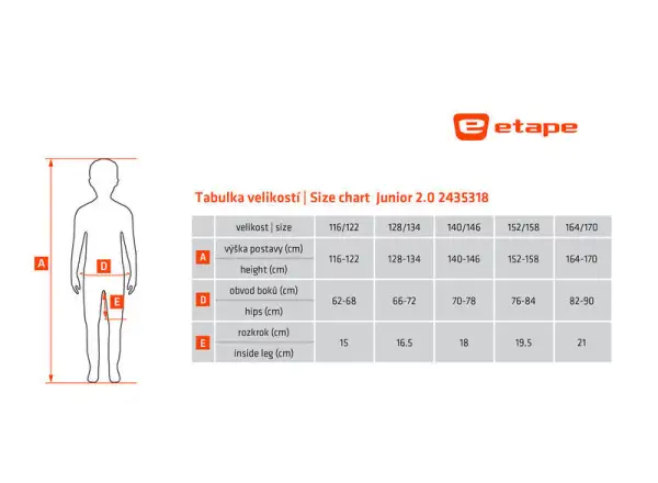 Etape Junior 2.0 Kinder Shorts mit Einsatz schwarz/grün