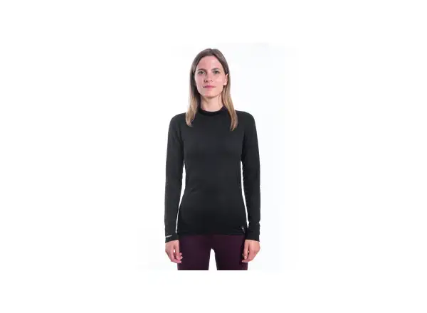 Sensor Double Face Damenshirt Langarm schwarz