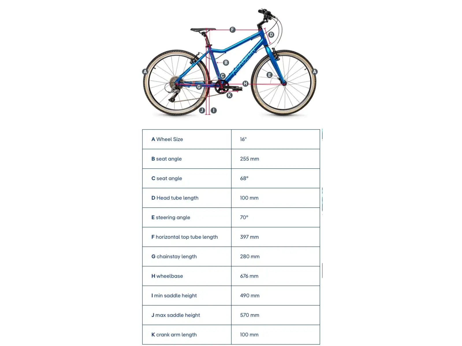 Academy Grade 3 Kinderfahrrad 16" Gelb
