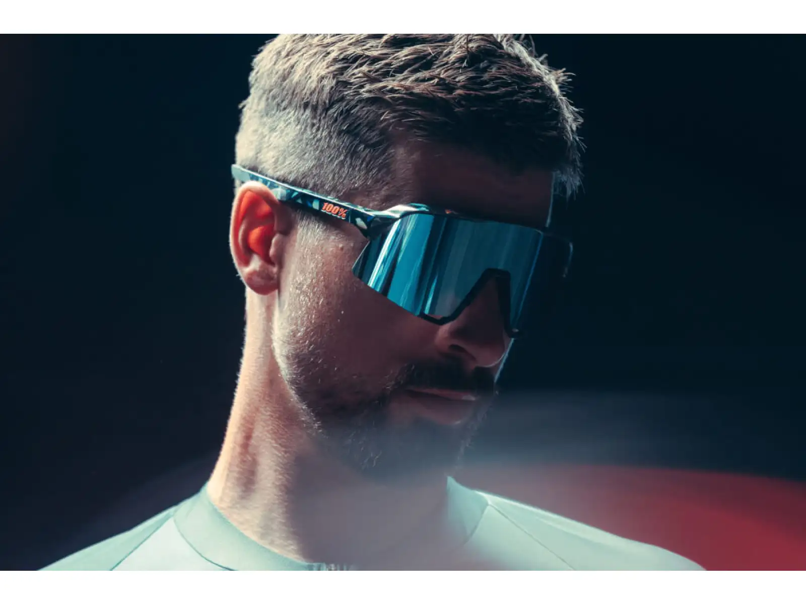 100% S3 HiPER Fahrradbrille Schwarz Holographisch/Blau Multilayer Spiegelglas