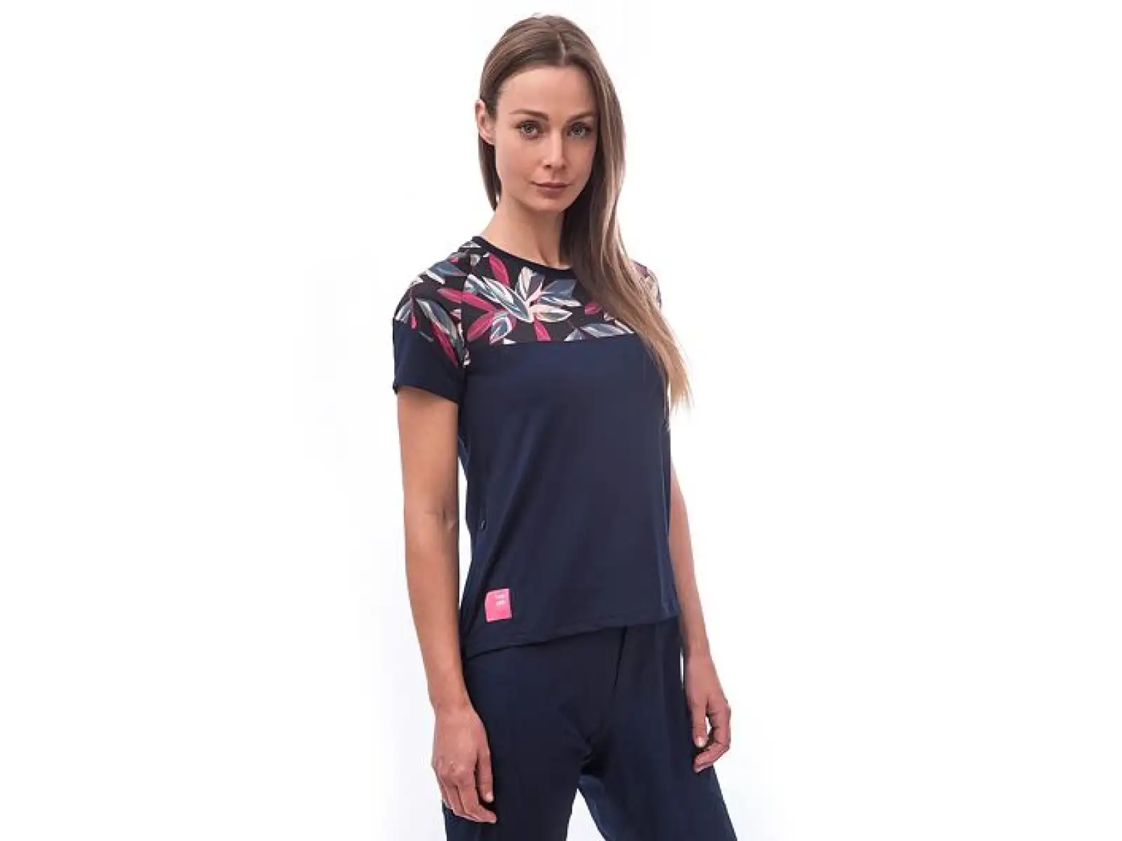 Sensor Helium Damen-T-Shirt kurzarm Blue/Leaves