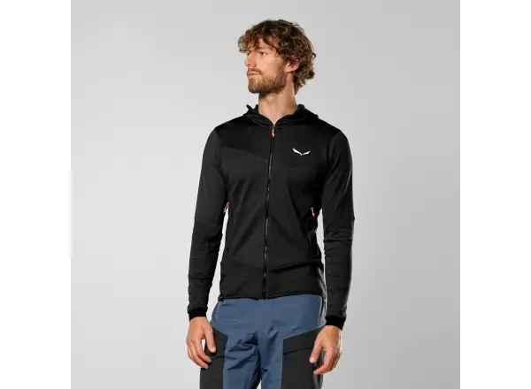 Salewa Sella Crevasse Hooded Herren-Sweatshirt Black Out