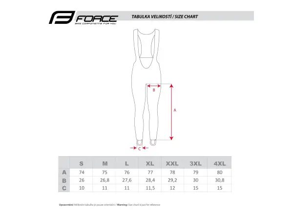 Force Brisk Herrenhose ohne Einlage mit Latz schwarz-weiß